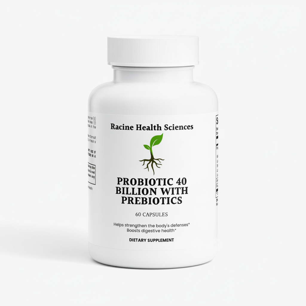 Probiotic 40 Billion with Prebiotics studio shot