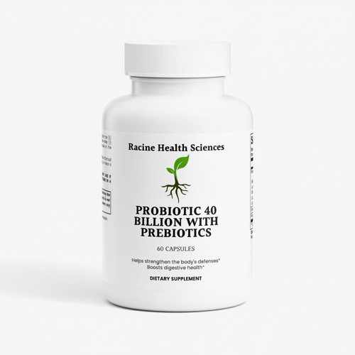 Probiotic 40 Billion with Prebiotics studio shot